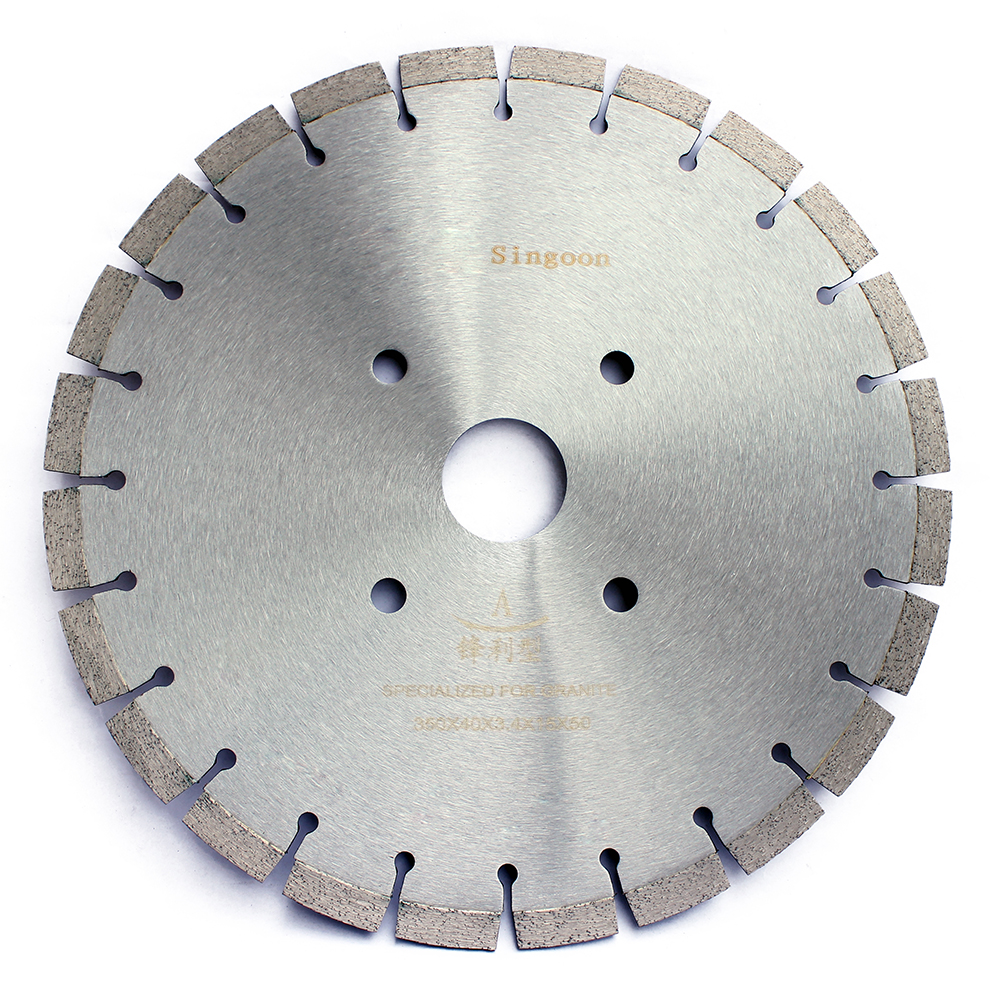 Hojas de corte de sierra de diamante de granito silencioso de corte en seco segmentado corte rápido 16 "para corte de ágata
