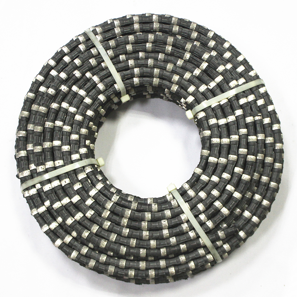 Sierra de hilo diamantado de precisión con revestimiento de caucho para corte de piedra